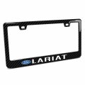 Ipick Image For Ford F-150 Lariat Black Real 3k Carbon Fiber Finish Abs Plastic License Plate Frame