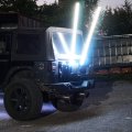 Led Whip Lights Antenna Rgb Color Whips W Flag Fits Atv Utv Rzr Off Road Sand Dune Buggy Wrangler 4x4 Quad Boat Marine 3 Feet 