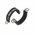 Uxcell 34mm Dia Rubber Lined U Shaped 304 Stainless Steel Pipe Clip Hose Clamp 8pcs