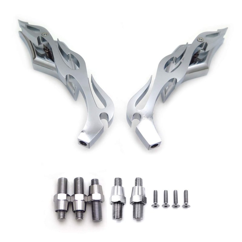 Httmt Mt252-005 Ttt001- Alloy Twist Diamond Custom Mirror For All Kawasak Suzuk Cruiser