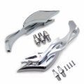 Httmt Mt252-005 Ttt001- Alloy Twist Diamond Custom Mirror Compatible With All Kawasak Suzuk Cruiser