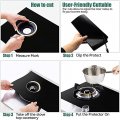 3pcs Stove Cover Gas Top Burner Covers 5-hole Pad 0 2mm 54x27cm Gas Protector Non-stick Black