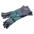 Glove Set For Abrasive Media Blast Cabinet 23 In Length X 7 Cuff Vinyl And Rubber With Gripping Palms Fingers Black 