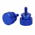 Uxcell Computer Pc Case M3x7mm Aluminum Alloy Knurled Thumb Screws Royal Blue 10pcs