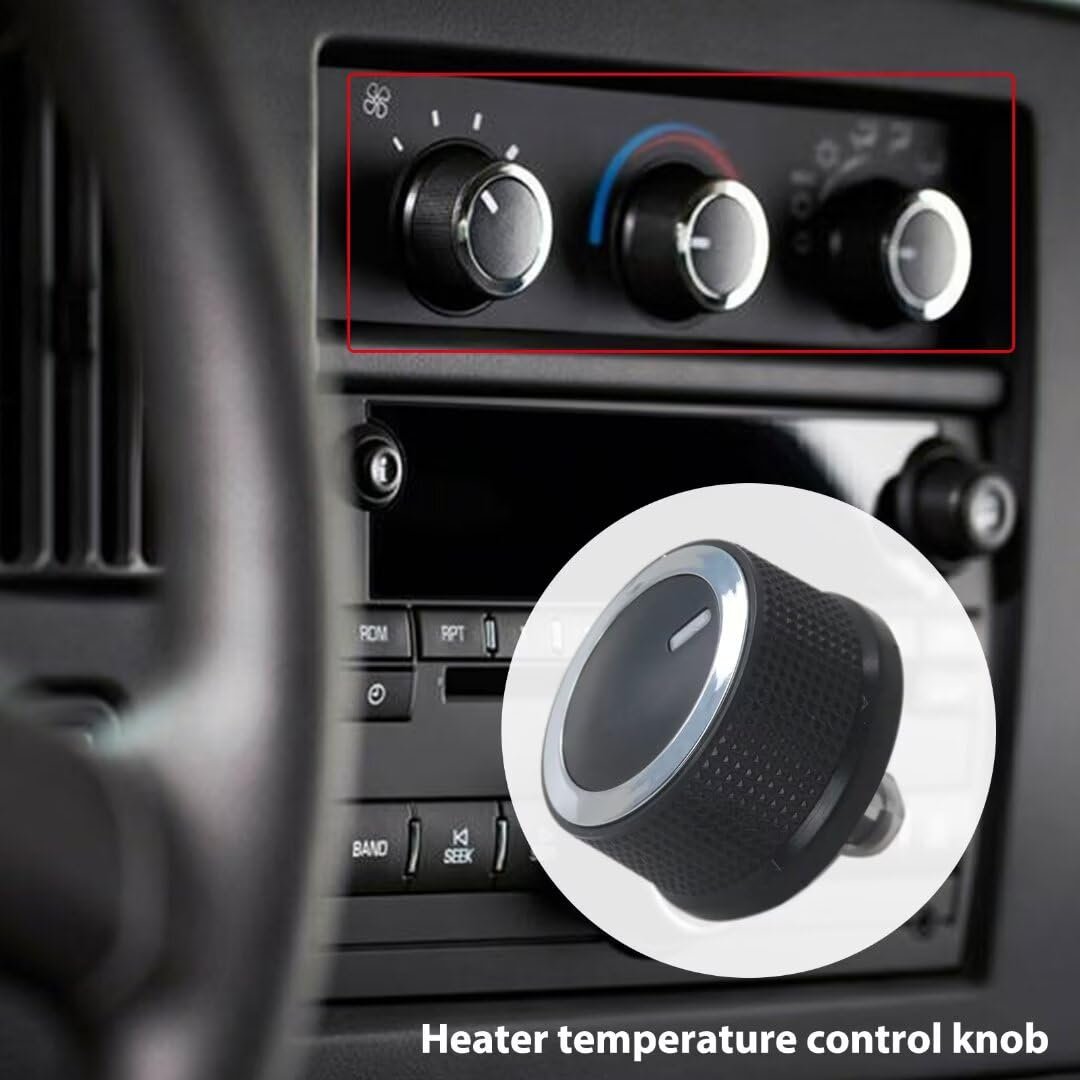 3pcs A C Heater Temp Control Knob Replacement Fit For Chevrolet Express 2500 Base Extended Cargo Van 3-door 4 8l 294cu In V8