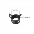 Uxcell Steel Band Clamp 13mm Inner Dia Fit 13 5-14 2mm Od Hose Spring Type Action Fuel Line Silicone Tube Clip Black 20pcs