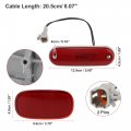 X Autohaux Exterior Rear Bumper End Reflector Side Marker Signal Lamp Set Red Light For Toyota Rav4 1996-2004 81910-42010