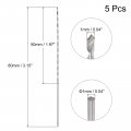 Uxcell 5 Pcs 1mm Mini Micro Twist Drill Bits High-speed Steel Straight Shank Extra Long Bit 80mm For Aluminum Alloy