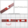2 X Metal Emblem Decal Logo Trim Badge 350 Red Silver