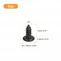 Uxcell 1 4 X 2 Phillips Pan Head Self-tapping Screw 25pcs 304 Stainless Steel Round Wood Full Thread Black