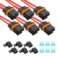 Hoypeyfiy 12 Awg Wire Inline Fuse Holder Blade Style Ato Atc With Waterproof Cover 30 Amp Blade Kit For Marine Automotive