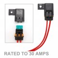 Hoypeyfiy 12 Awg Wire Inline Fuse Holder Blade Style Ato Atc With Waterproof Cover 30 Amp Blade Kit For Marine Automotive