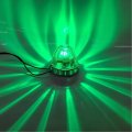 2pcs Green Led Clear Glass Lens Side Marker Turn Signal Watermelon Lights With Stainless Steel Bezel For Kenworth Peterbilt