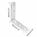 Uxcell Stainless Steel Shelves Corner Brace 80mmx80mmx20mm Joint L Shape Right Angle Fastener Joints Support Bracket Pack Of 4