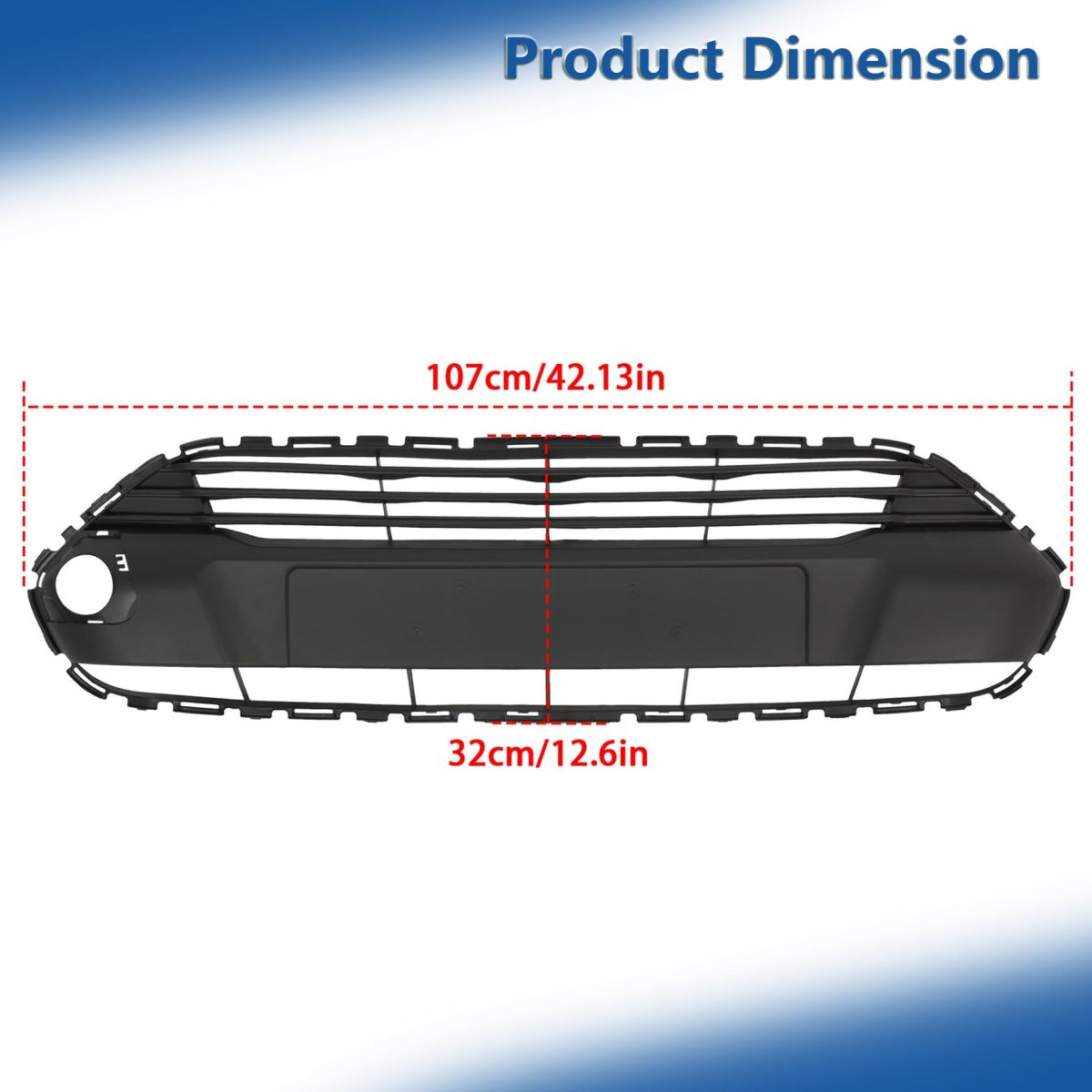 Front Grille Upper Black Mesh Style Replacement For Transit Connect 2014-2018