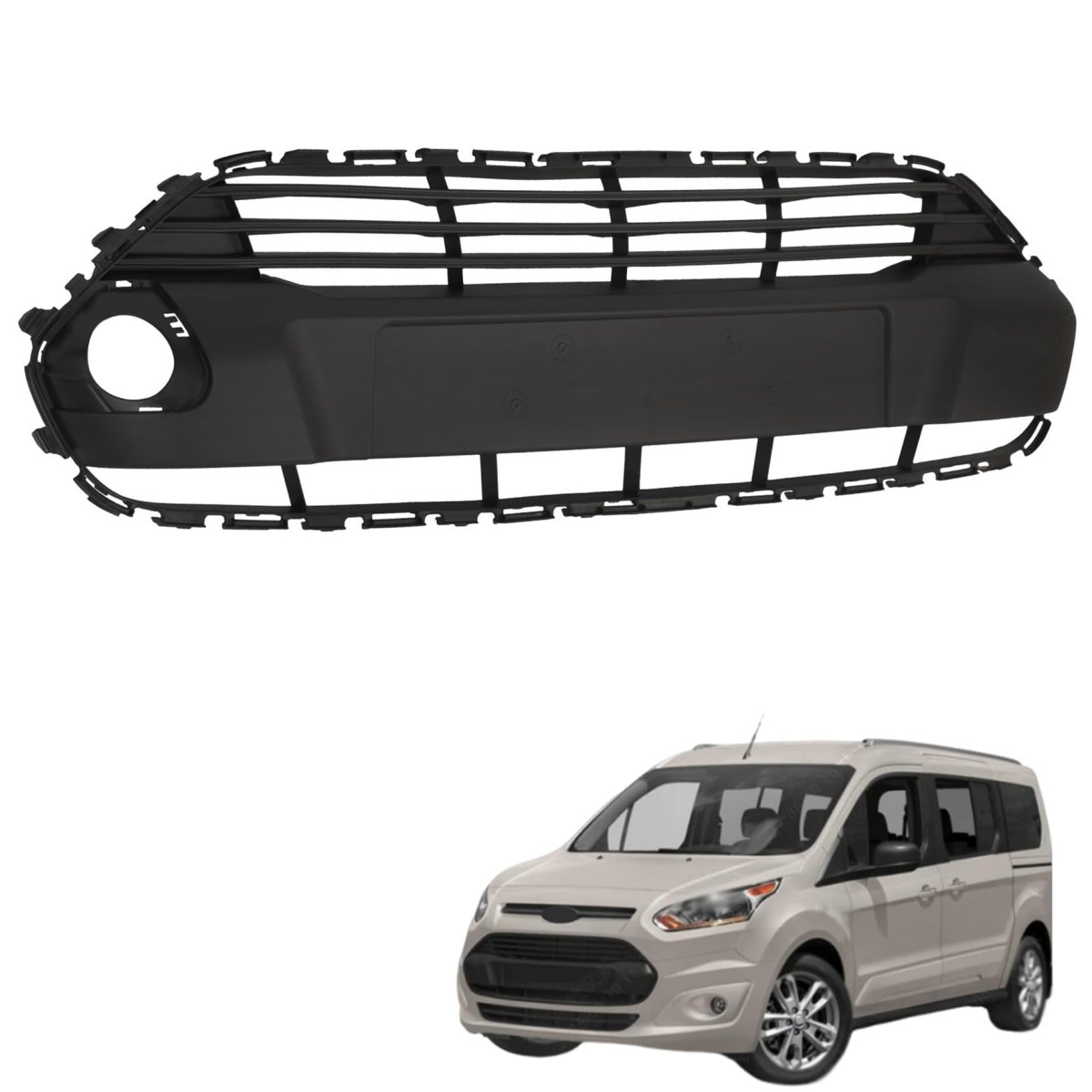 Front Grille Upper Black Mesh Style Replacement For Transit Connect 2014-2018