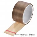 Uxcell 50mm Ptfe Coated Fabric Tape Brown High Temperature For Vacuum Hand And Impulse Sealers Adhesive 10m 32 8ft
