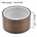 Uxcell 50mm Ptfe Coated Fabric Tape Brown High Temperature For Vacuum Hand And Impulse Sealers Adhesive 10m 32 8ft