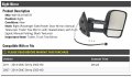 Right Passenger Side Mirror Manual-telescopic Trailer Towing With Heated Glass Turn Signal Manual Folding Black Textured