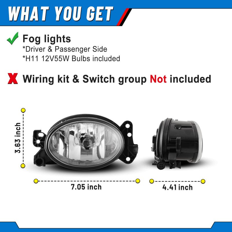 Fog Lights For Mercedes Benz C230 C250 C300 C350 Cls500 Cls550 E280 E300 E320 E350 E500 E550 G500 G550 Gl320 Gl350 Gl450 Gl500