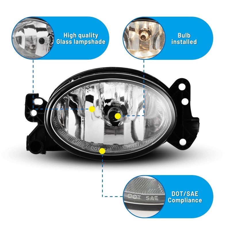 Fog Lights For Mercedes Benz C230 C250 C300 C350 Cls500 Cls550 E280 E300 E320 E350 E500 E550 G500 G550 Gl320 Gl350 Gl450 Gl500