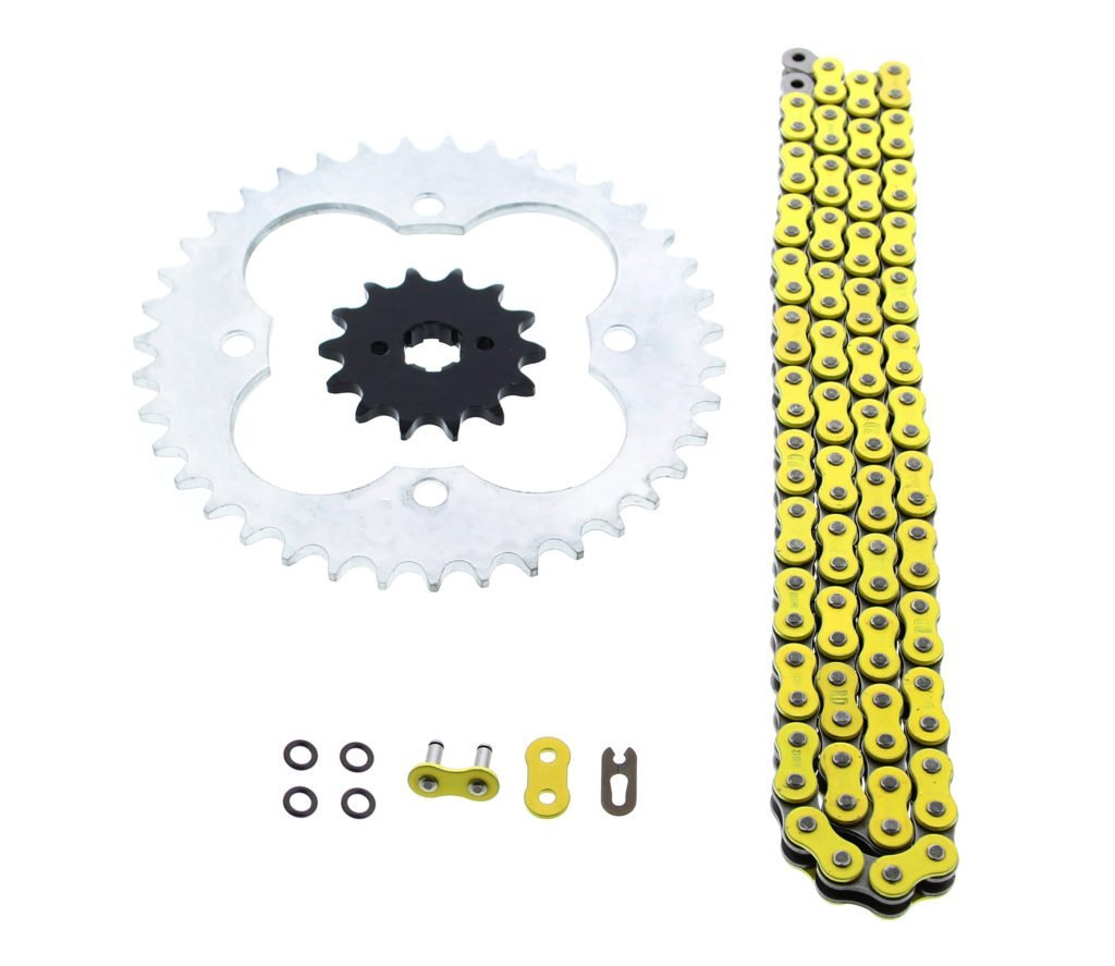 Fits Honda Trx250r 250r 520-92 Yellow O Ring Chain Sprocket Silver 14 39