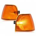Hecasa Pair Corner Light Compatible With Peterbilt 375 385 Trucks Turn Signal Side Marker Parking Lamp Assembly Halogen Amber