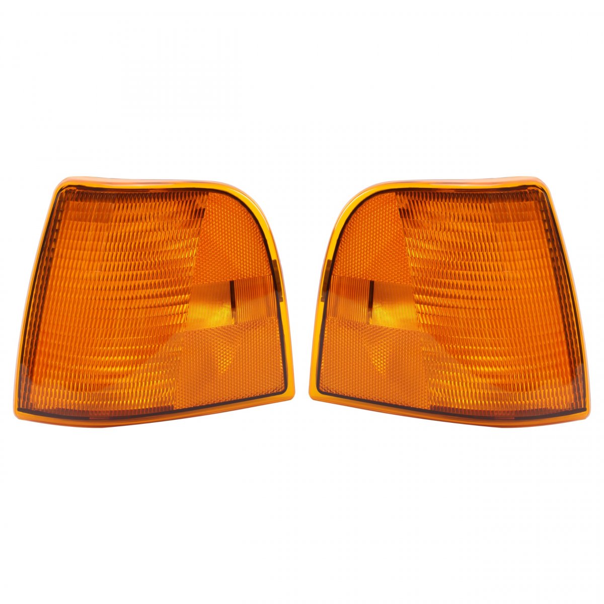 Hecasa Pair Corner Light For Peterbilt 375 385 Trucks Turn Signal Side Marker Parking Lamp Assembly Halogen Amber Lens Left