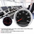 3000 Rpm Tachometer 85mm 3 3in Boat Sensor Ip67 Tacho Gauge 12v 24v Red Light With Lcd Display Service Hour Meter Silver Frame