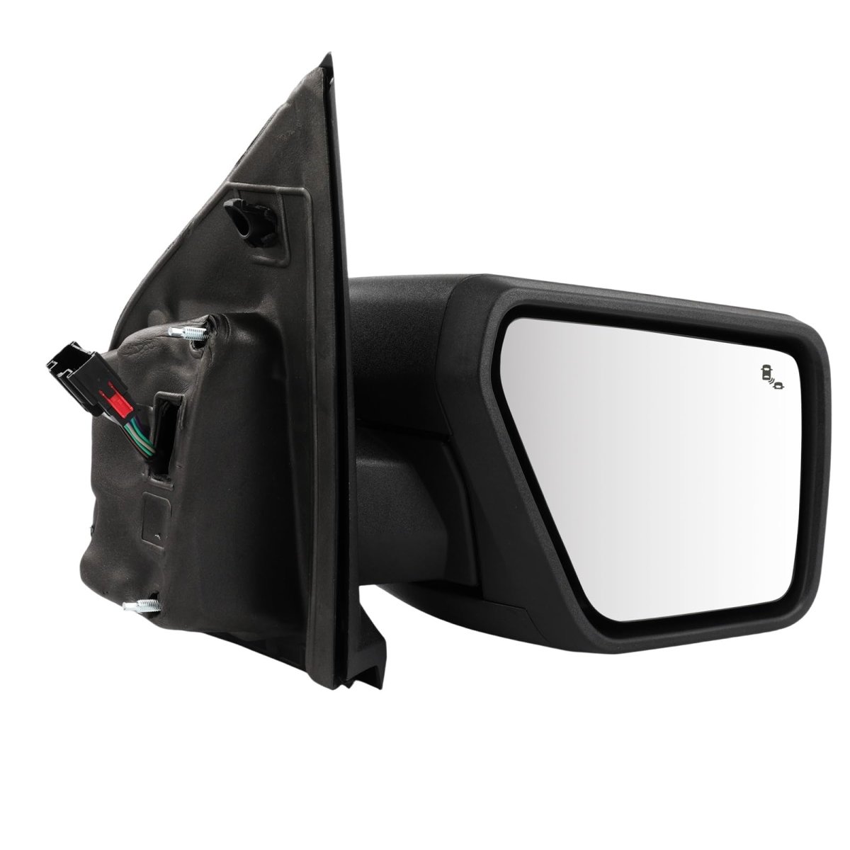 Tow Mirror 2021-2024 Ford For F150 Pickup Truck With Power Adjusted Heated Turn Singal Light Puddle Bilnd Spot Black Cap