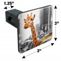 Giraffe In Taxi Tow Trailer Hitch Cover Plug Insert