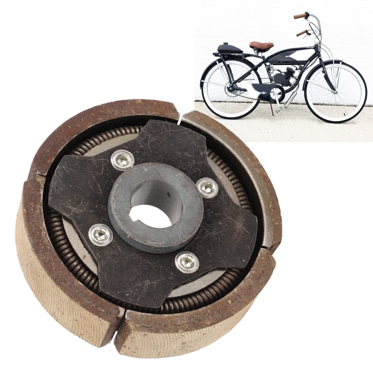 Gas Engine Flyweight 76mm Clutch With Slot Metal Alloy For 4 Stroke 49cc Motorized Bike Replacement Accessories