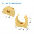 Uxcell 100pcs U-shaped Water Pipe Clamps Ppr Clips U Shaped Clip Fit For 25mm 0 98 Od Pipes And Tubing Hoses Support Yellow