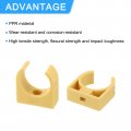 Uxcell 100pcs U-shaped Water Pipe Clamps Ppr Clips U Shaped Clip Fit For 25mm 0 98 Od Pipes And Tubing Hoses Support Yellow