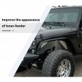 Hecasa Front Inner Fender Liners Compatible With 2007-2018 Jeep Wrangler Jk Jku Splash Guards Lightweight