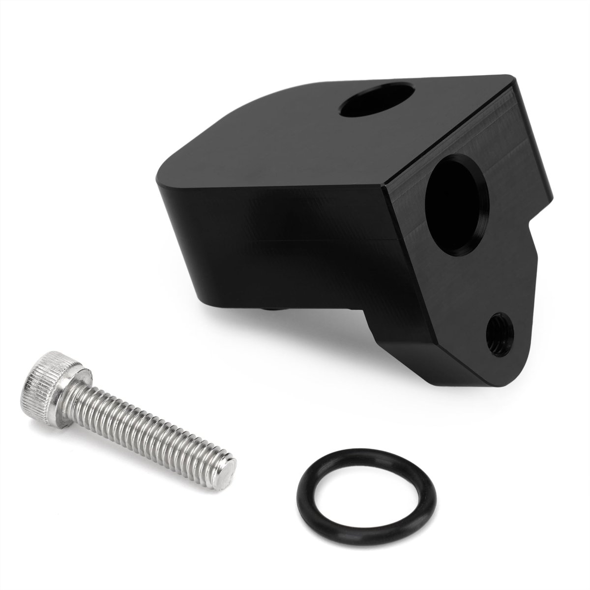 Temperature Air Intake Sensor Spacer Kit For 2017 2024 Chevy Silverado 2500hd 3500hd And Gmc Sierra 6 6l Diesel Black Billet