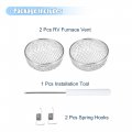 X Autohaux Rv Flying Screen Furnace Vent Cover Camper Heater Exhaust 2 8 Inch Stainless Steel Mesh Protector For Trailers