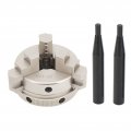 Ndnczdhc Mini Lathe Chuck Set K01-50 3 Jaw And Screw Rod 50mm M14 Wood C45 Steel Reversible Self Centering