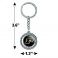Graphics More Purdue Boilermakers Logo Keychain Spinning Round Chrome Plated Metal