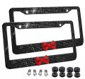 Vaygy Bling License Pte Cover Fme A Shiny With Bow A Crystal Glitter Rhinestones Car A Womens A 2 Pk Mounting Screws 