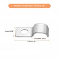 Uxcell 20 Pcs Pipe Strap 304 Stainless Steel Support Fit For 5 16in 8mm Tube Tension Clip With 1 Hole 4mm Height Continuouss