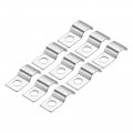 Uxcell 20 Pcs Pipe Strap 304 Stainless Steel Support Fit For 5 16in 8mm Tube Tension Clip With 1 Hole 4mm Height Continuouss