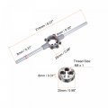 Uxcell Die Stock Handle Wrench Set M8 X 1 Threading Round And 25mm Fit M7-m9 Dies Holder Adjustable Hand Tool