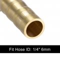 Uxcell 6mm Or 1 4 Id Brass Barb Splicer Fitting Straight Hose Air Gas Water Fuel