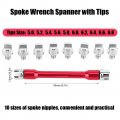 Motorcycle Spoke Wrench Set Wheel Cnc Spanner Kit 5 0a 6 8 Length 93mm 3 7in Repair Tool For Most Motorbike Used To Adjust Tire