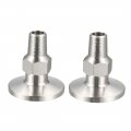 Pipe Fitting 1 8 Pt Male Threaded To 18 Ferrule Stainless Steel Clamp Pack Of 2 