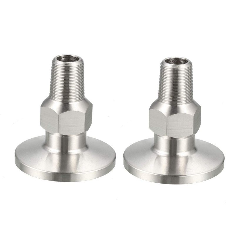 Pipe Fitting 1 8 Pt Male Threaded To 18 Ferrule Stainless Steel Clamp Pack Of 2