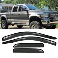 Viogi New 4pcs For 02-08 Ram 1500 03-09 2500 3500 Quad Crew Cab Dark Smoke Out-channel Outside Mount Style Wind Sun Rain Guard 