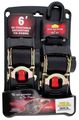 Erickson 34414 Pro Series Black 2 X 6 Retractable Ratcheting Tie-down Strap Pack Of