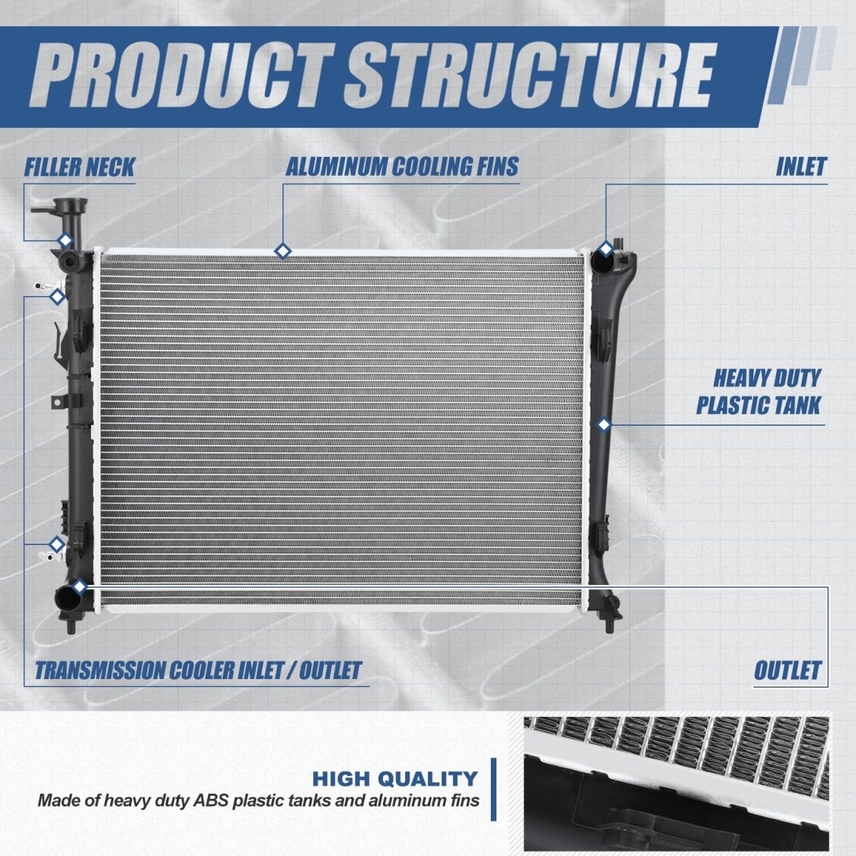 Dpi 13133 Factory Style 1-row Cooling Radiator For Forte Koup Forte5 2 ...